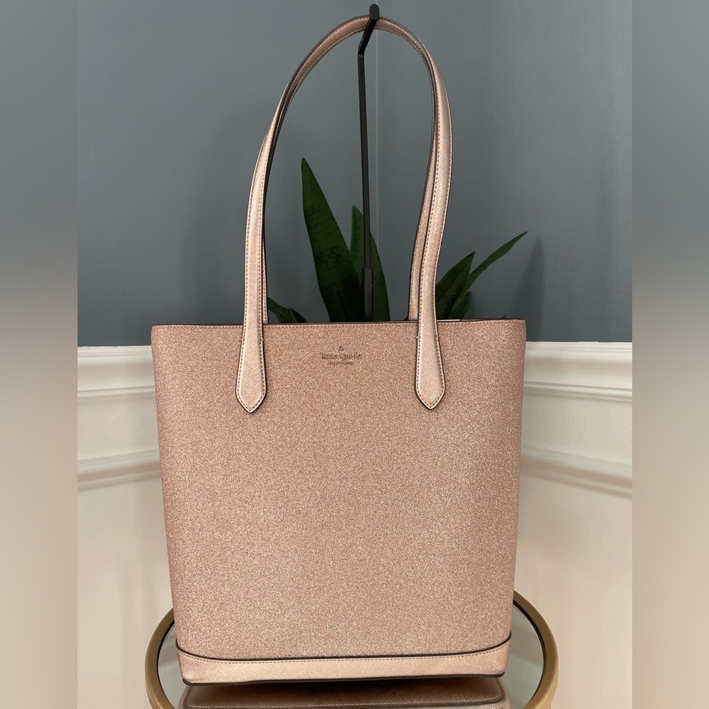 Kate Spade Tinsel Tote in Rose Gold